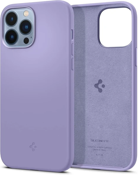 Spigen Apple iPhone 13 Pro Max Kılıf Kılıf Silicone (Silikon) Fit Purple - ACS03231