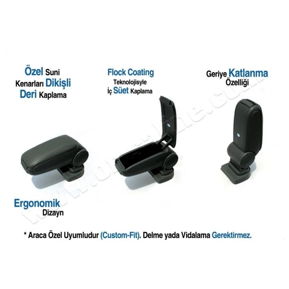 PEUGEOT BİPPER KOL DAYAMA (Siyah) - 3