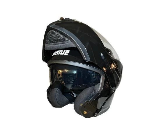 VRT MB808 Full Face Çene Açılır Güneş Vizörlü Motosiklet Kaskı L Beden Siyah - 2