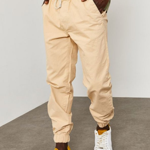 Krem Beli&Paçası Lastikli Pantolon 1YXE5-45104-22 - 6