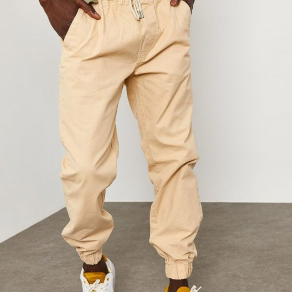 Krem Beli&Paçası Lastikli Pantolon 1YXE5-45104-22 - 7