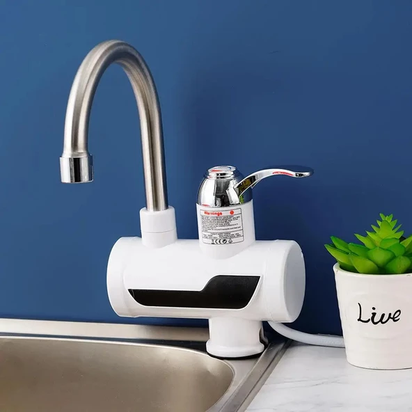 Monozone Hızlı Isıtma Elektrikli Hızlı Su Şofben Banyo Mutfak Musluk Bataryası Isıtıcı Musluk Sıcak Su Termal - 4