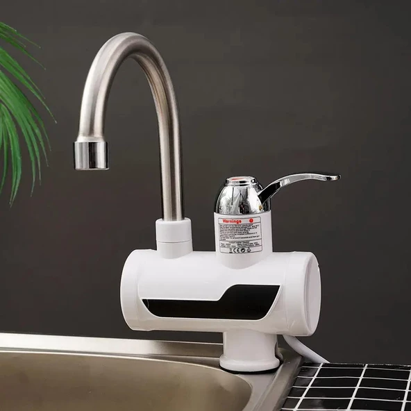 Monozone Hızlı Isıtma Elektrikli Hızlı Su Şofben Banyo Mutfak Musluk Bataryası Isıtıcı Musluk Sıcak Su Termal - 3