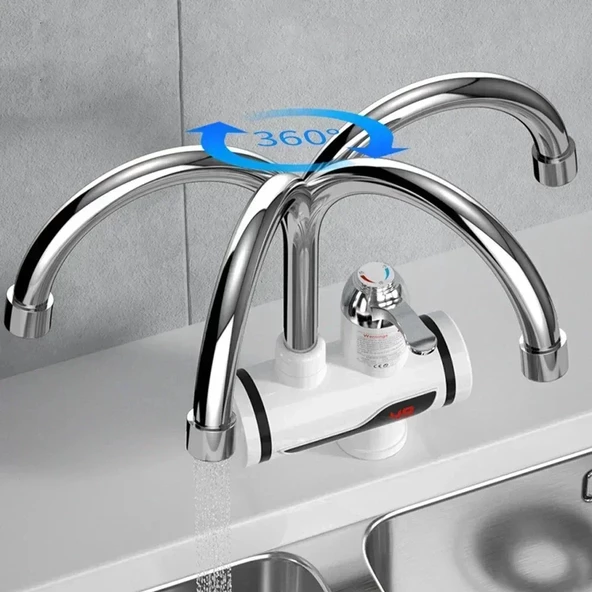 Monozone Hızlı Isıtma Elektrikli Hızlı Su Şofben Banyo Mutfak Musluk Bataryası Isıtıcı Musluk Sıcak Su Termal - 7
