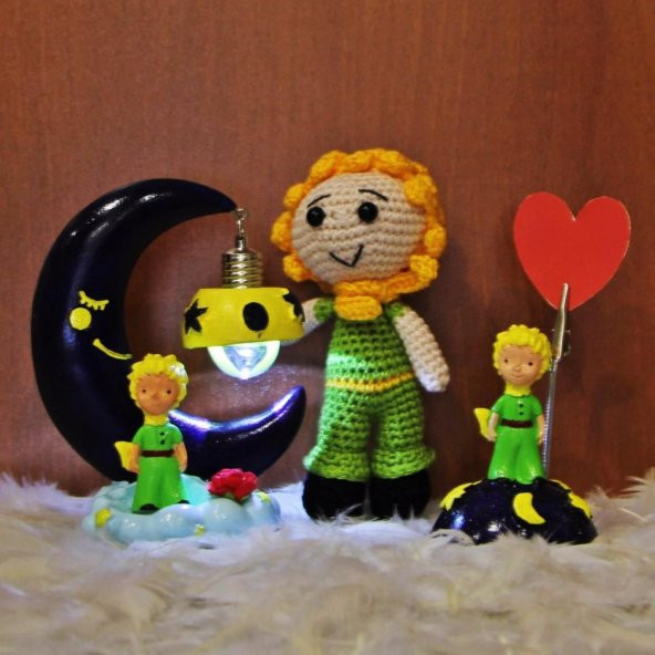 Küçük Prens Işıklı Biblo Küçük Prens Amigurumi Ve Notluk