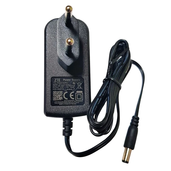 Zte H168A-H168N VDSL2/Modem Roter Adaptörü 12 V 1.5 A Kalın Uçlu+Hediye - 2