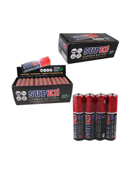 Supex R6 AA 1.5V 4'lü Çinko Karbon Kalem Pil