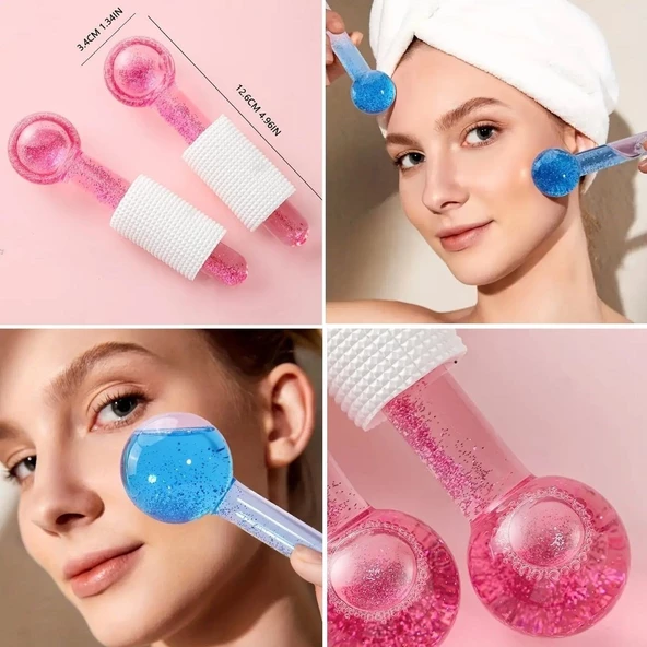 Periboia Soğuk Buz Küre Yüz ve Göz Soğuk Masaj Topu Cilt Bakımı Göz Altı Masaj Topu - 3