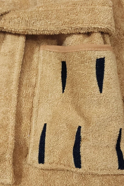 Kapüşonlu ve Figürlü Sevimli Pamuklu Çocuk Bornoz - 5