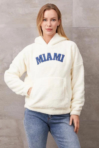 BAYAN KAPÜŞONLU SWEAT PELUŞ