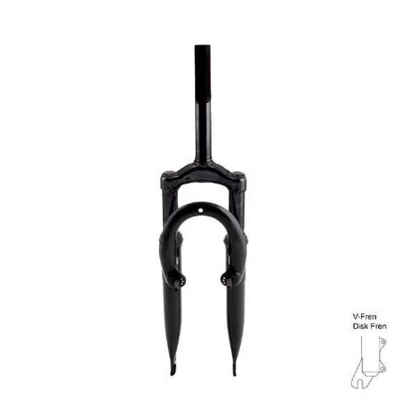 Amortisörlü Maşa - 24, 25.4, V Fren ve Disk Fren uyumlu Çelik, Siyah ürün görseli