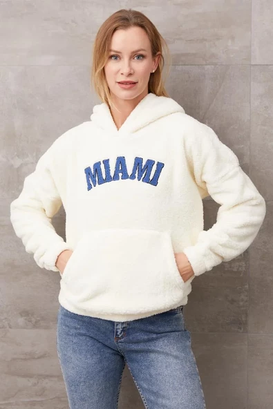 BAYAN KAPÜŞONLU SWEAT PELUŞ - 5