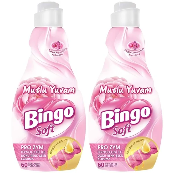 Bingo Soft Çamaşır Yumuşatıcı Konsantre 1440ML Manolya Bahçesi (2 Li Set)