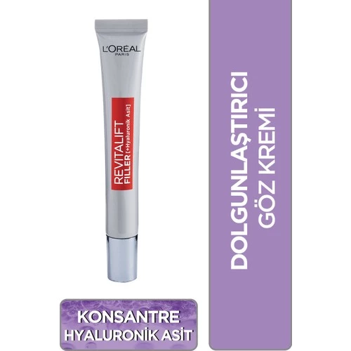 L'Oréal Paris Revitalift Filler Dolgunlaştırıcı Yaşlanma Karşıtı Göz Bakım Kremi 15Ml -Hyaluronik Asit