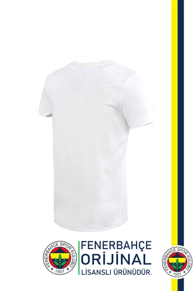 Fenerbahçe Orijinal Palamut Logo Sıfır Yaka Çocuk T-Shirt Spor Bileklik Hediyelik Set Ahşap Kutulu - 5