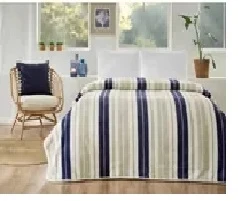 Özdilek Prime Tek Kişilik Battaniye (155x215)-Marine Line Bej - 2