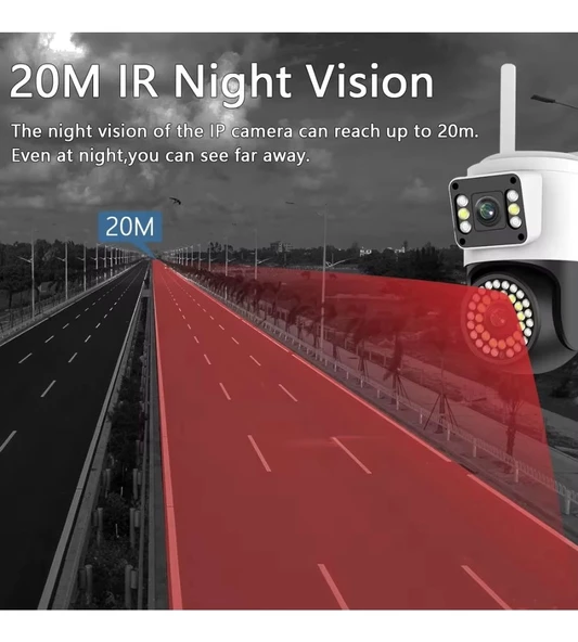 4MP Yoosee Çift Lens IP Kamera - WIFI Açık Otomatik İzleme, Su Geçirmez Kablosuz Güvenlik Ev Kamerası, Renkli Gece Görüş - 10