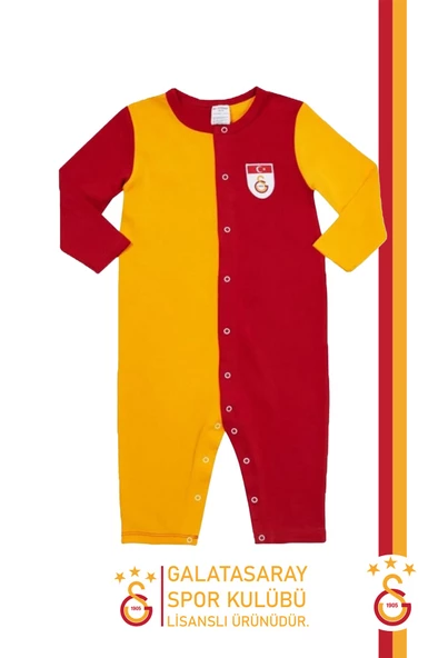 Galatasaray Orijinal Lisanslı Uzun Kol Bebek Tulum Aslan Baskılı Ahşap Kutulu - 2