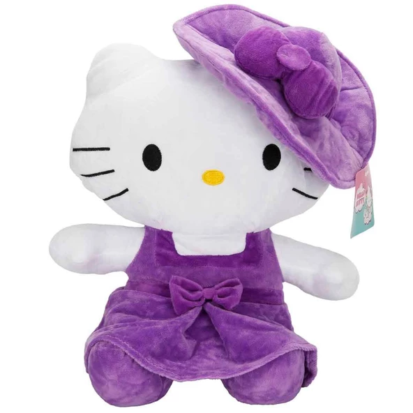Hello Kitty Şapkalı Peluş 36 cm Uyku Ve Oyun Arkadaşı Sevimli Hello Kitty - Resim 4