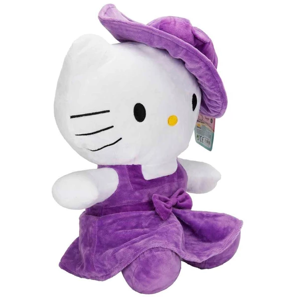 Hello Kitty Şapkalı Peluş 36 cm Uyku Ve Oyun Arkadaşı Sevimli Hello Kitty - Resim 3