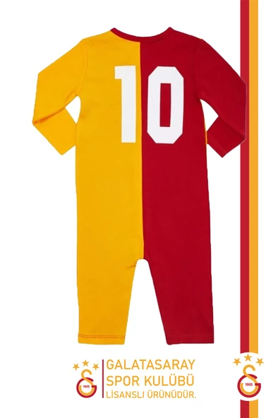 Galatasaray Orijinal Lisanslı Uzun Kol Bebek Tulum Aslan Baskılı Ahşap Kutulu - 3