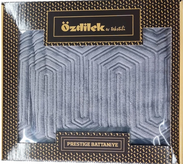 Özdilek Prestige Kalın Embos Tek Kişilik Battaniye (160x220)-K.Gri Yeni Desen