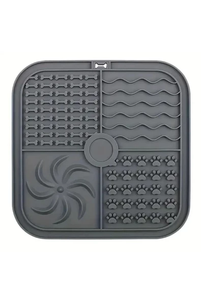 Köpek ve Kedi İçin Yavaş Yeme Katı Gıda ve SIVI Yeme Kabı ve Yalama Matı 1 ADET 20x20 - 4