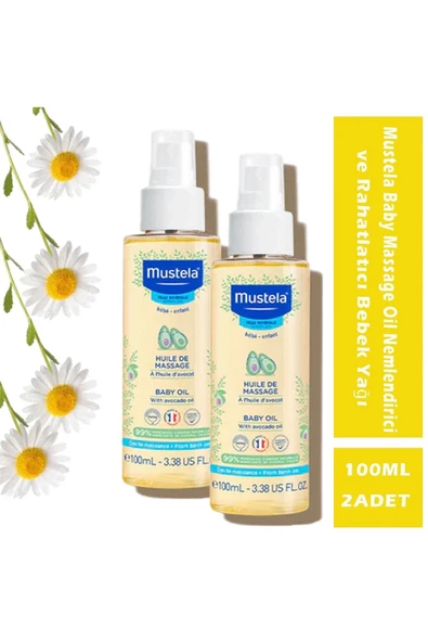 Mustela Baby Massage Oil Nemlendirici Ve Rahatlatıcı Bebek Yağı 100 Ml 2 Adet