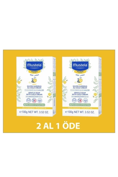 Mustela Cold Cream Içeren Besleyici Sabun 100 Gr - 2 Al 1 Öde