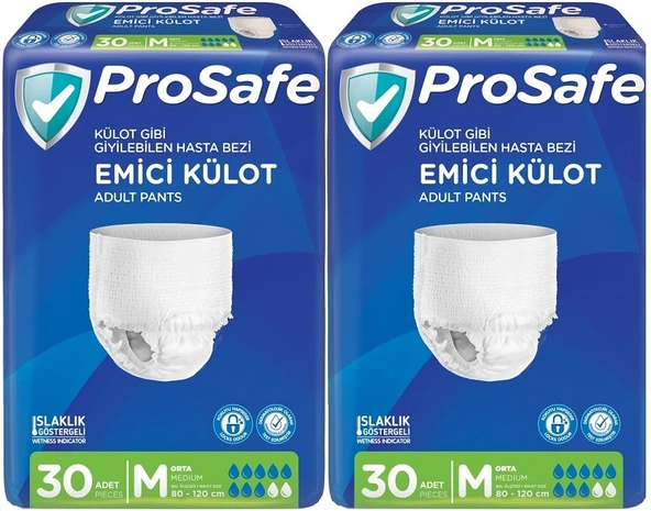 Prosafe Emici Külot Hasta Bezi Orta-Medium 60 Adet (2PK*30)