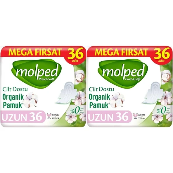 Molped Pure&Soft Hijyenik Ped Uzun 72 (2PK*36) Adet Mega Pk