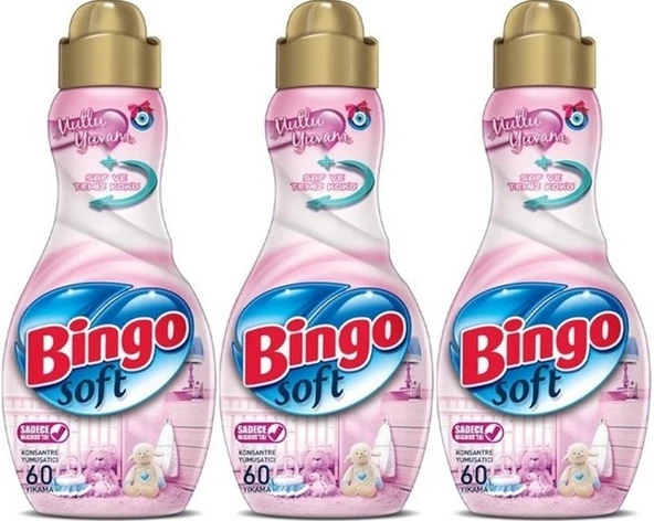 Bingo Soft Çamaşır Yumuşatıcı Konsantre 1440ML Mutlu Yuvam (3 Lü Set)