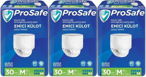 Prosafe Emici Külot Hasta Bezi Orta-Medium 90 Adet (3PK*30)