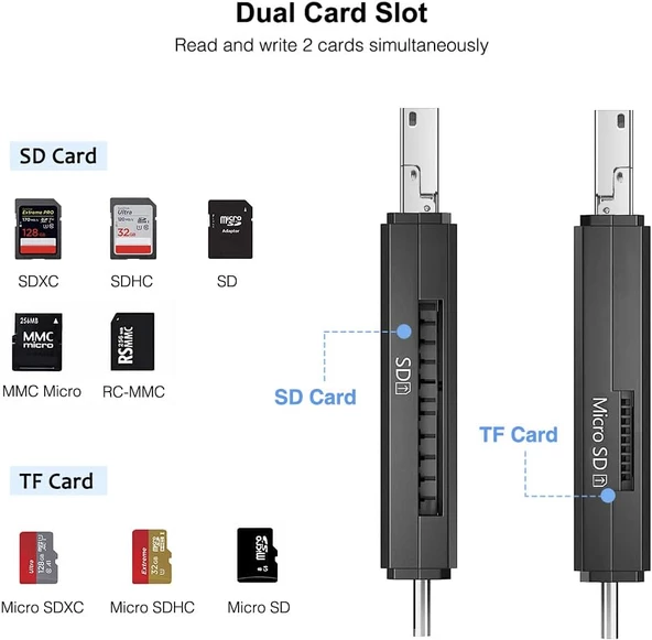 USB Type-c Sd Kart Dönüştürücü Usb To Sd/micro Sd Kart Okuyucu Çevirici Adaptör - 3