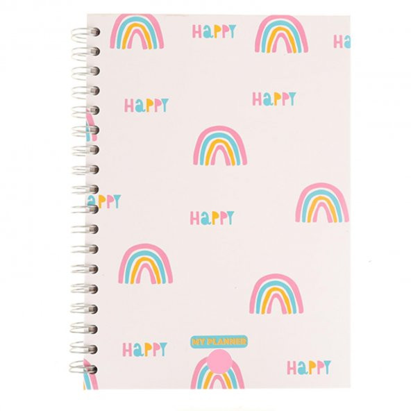HAPPY GÖKKUŞAGI TASARIM KONUŞAN AJANDA HAFTALIK PLANLAYICI DEFTER - 6