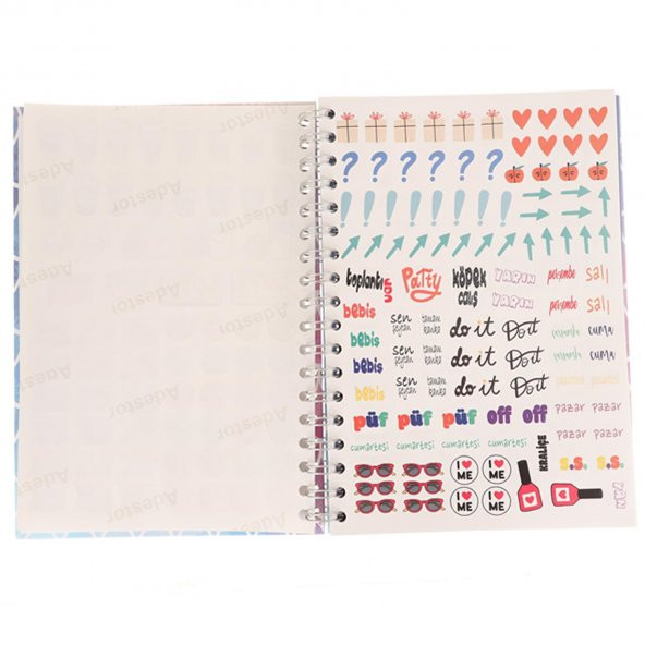HAPPY GÖKKUŞAGI TASARIM KONUŞAN AJANDA HAFTALIK PLANLAYICI DEFTER - 4