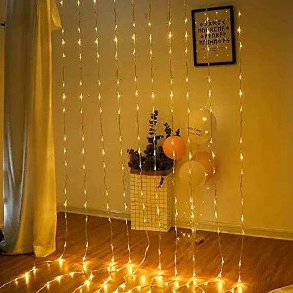 YILBAŞI IŞIĞI GÜN IŞIĞI LED IŞIK SALKIM LED IŞIK 12 DALLI 3X3 METRE MODLU EKLEMELİ DEKOR NOEL IŞIĞI - 2