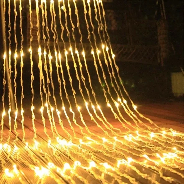 YILBAŞI IŞIĞI AKAN LED IŞIK 10 DAL 180 LED MODLU 3.20X2.60 METRE AKAR LED ŞELALE GÜN IŞIĞI LED IŞIK ürün görseli