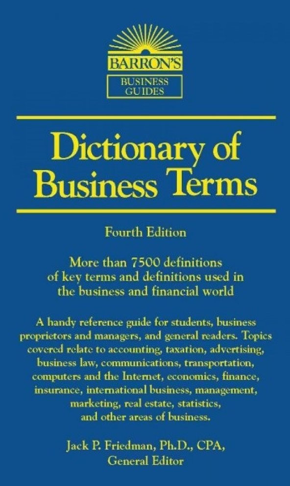 Barrons Dıctıonary Of Busıness Terms