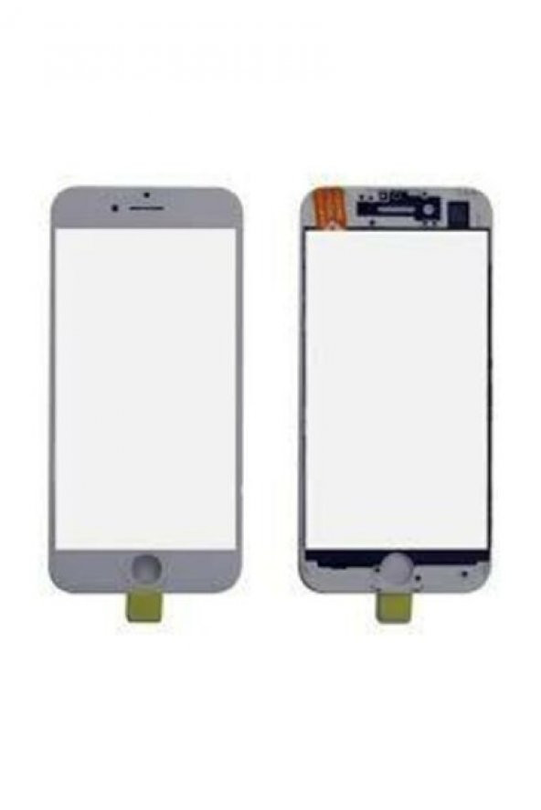 Apple İphone 6-6G Çıtalı Uyumlu Ocalı Ön cam Dokunmatik Lens A+ Kalite Beyaz - White Renk