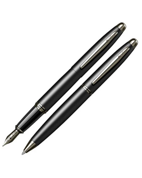 Scrikss 88 Mat Siyah Dolma Kalem ve Tükenmez Kalem Seti - 2