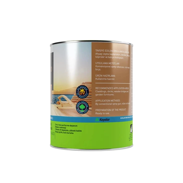 Woodsol Unideck Su Bazlı Ahşap Deck Yağı 1211 Oak 0.75 l - 4