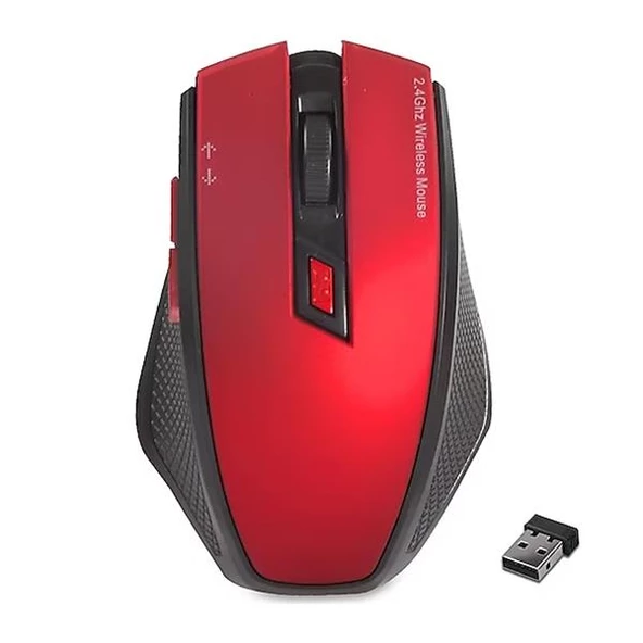 EVEREST SMW-777 USB 2.4GHZ OPTİK KABLOSUZ MOUSE (KIRMIZI*SİYAH)