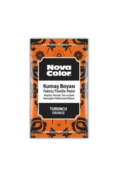 Nova Color Kumaş Boyası Toz 12 gr 1 Adet Toz Kumaş Boyası Kot Pantalon Gömlek Tişört Tekstil Kumaş B