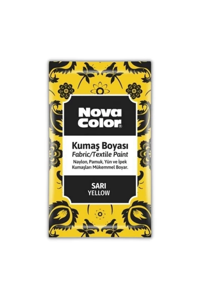 Nova Color Kumaş Boyası Toz 12 gr 1 Adet Toz Kumaş Boyası Kot Pantalon Gömlek Tişört Tekstil Kumaş B