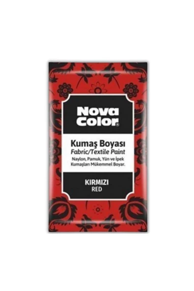 Nova Color Kumaş Boyası Toz 12 gr 1 Adet Toz Kumaş Boyası Kot Pantalon Gömlek Tişört Tekstil Kumaş B