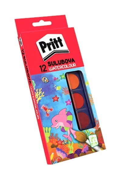 Pritt Sulu Boya - 12 Renk - Büyük Tablet