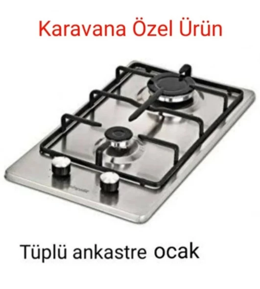 EMİNÇELİK EC-AH 41220 LG LPG TÜPLÜ ANKASTRE GÖMMELİ İNOX ÇELİK OCAK (KARAVAN VE BAHCELERE) SANCAK ALİMER