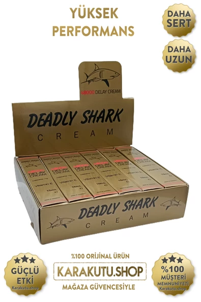 Deadly Shark 48000 Krem 12 Adet Geçiktiriçi Uzun Deneyim Kremi