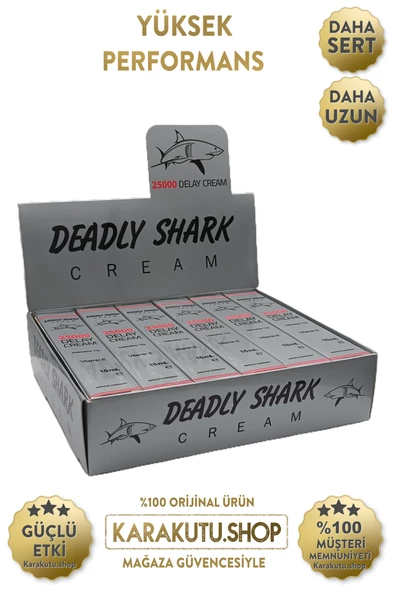 Deadly Shark 25000 Krem 12 Adet Geçiktiriçi Uzun Deneyim Kremi